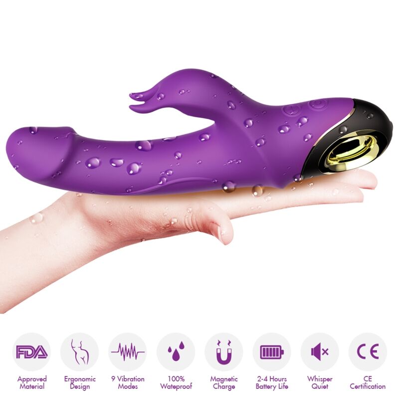 ARMONY - DILDO VIBRANT LAPIN MÉTÉORE VIOLET