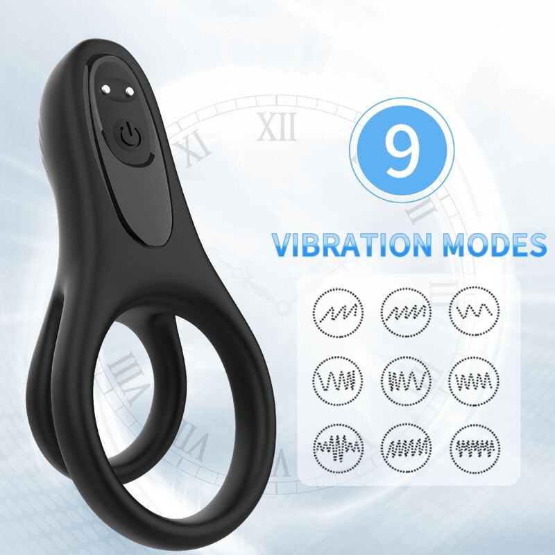 HARMONY - DOUBLE VIBRATING RING BLACK