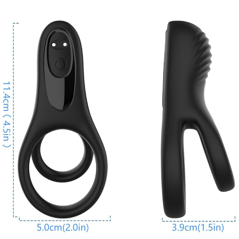 HARMONY - DOUBLE VIBRATING RING BLACK