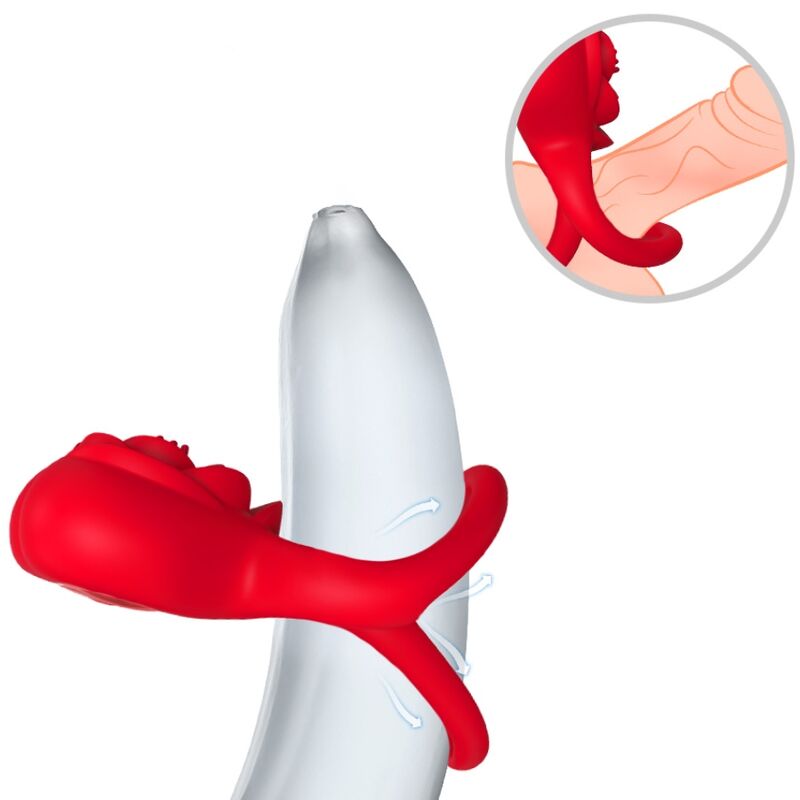 ARMONY - ANNEAU VIBRANT CŒUR ROUGE