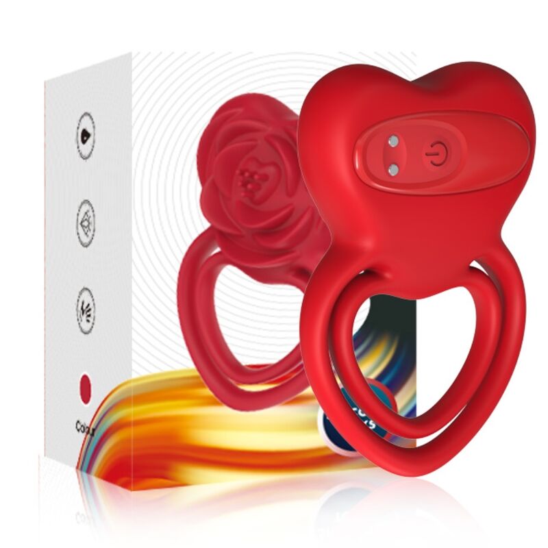 ARMONY - ANNEAU VIBRANT CŒUR ROUGE