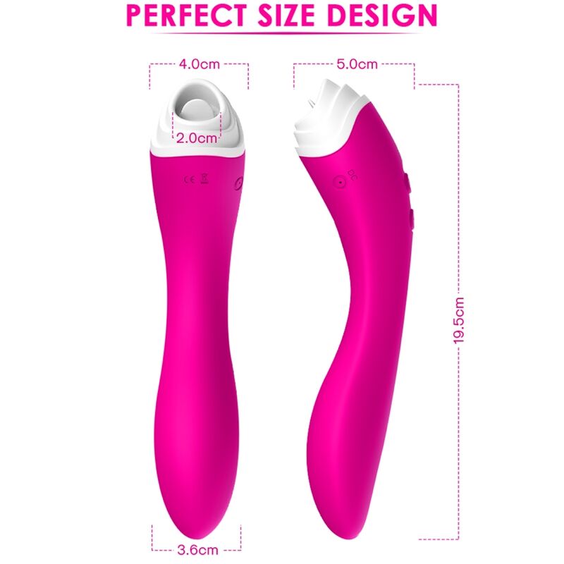 ARMONY - FAIRYLAND CLITORAL STIMULATOR WITH TONGUE & VIBRATOR FUCHSIA