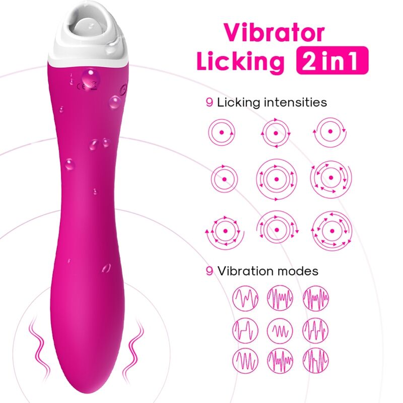 ARMONY - FAIRYLAND CLITORAL STIMULATOR WITH TONGUE & VIBRATOR FUCHSIA