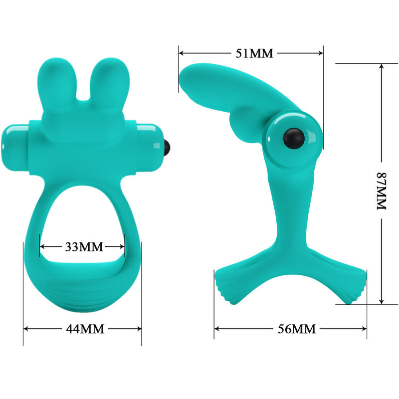PRETTY LOVE - DANTE ANNEAU VIBRANT RABBIT VERT