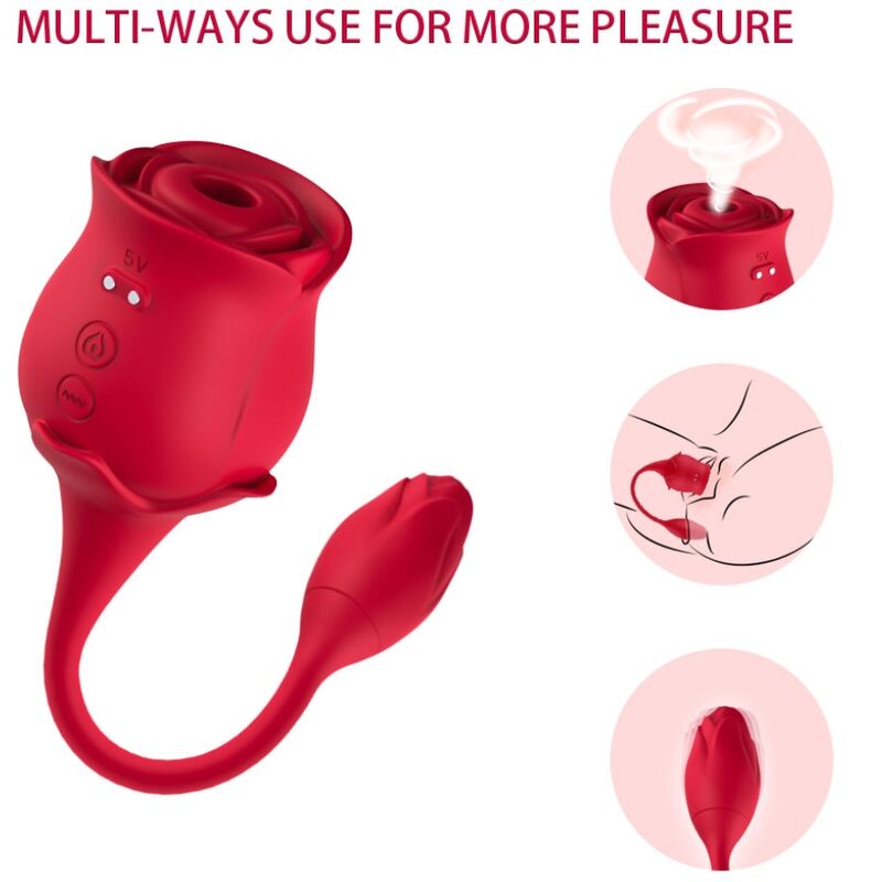 ARMONY - SUCEUR DE CLITORIS & VIBREUR 10 MODES ROUGE