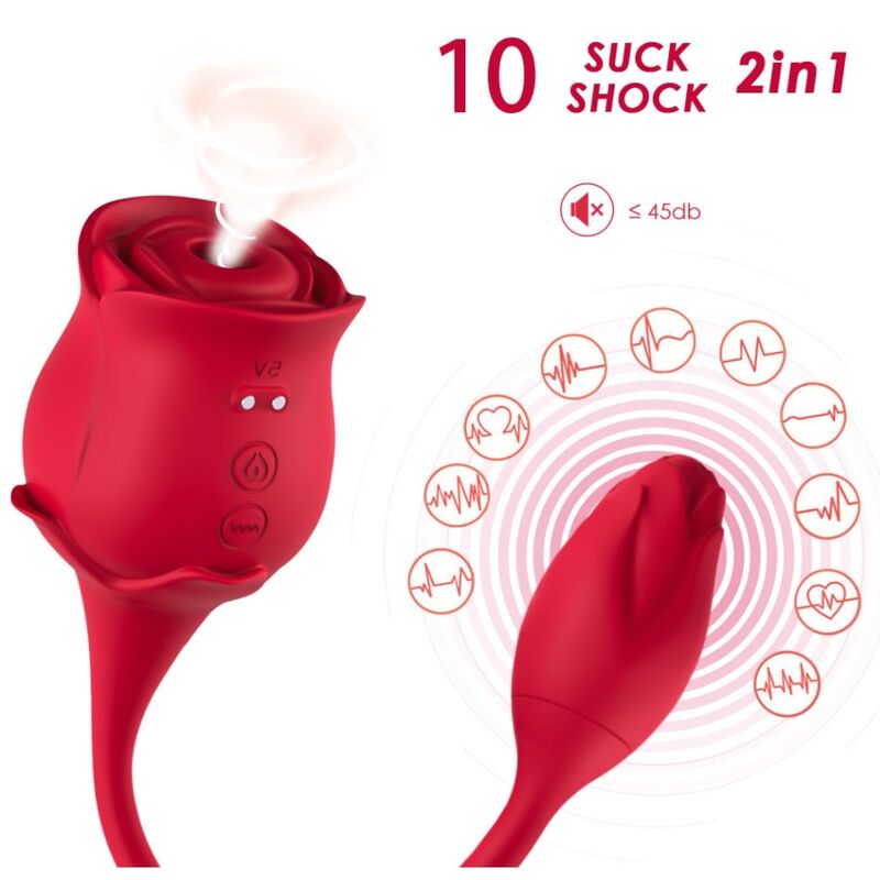 ARMONY - SUCEUR DE CLITORIS & VIBREUR 10 MODES ROUGE
