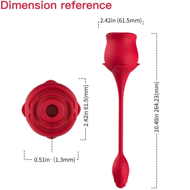 ARMONY - SUCEUR DE CLITORIS & VIBREUR 10 MODES ROUGE