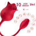 ARMONY - VIBREUR STIMULATEUR CLITORIDIEN ROSE AVEC QUEUE 10 MODES ROUGE