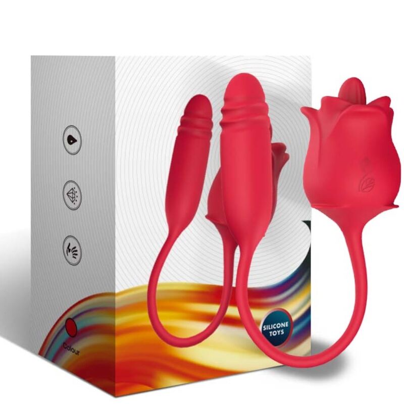 ARMONY - ROSE 3 EN 1, STIMULATEUR, SUCEUR ET UP&DOWN AVEC QUEUE ROUGE