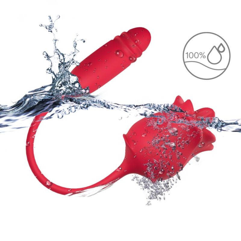 ARMONY - ROSE 3 EN 1, STIMULATEUR, SUCEUR ET UP&DOWN AVEC QUEUE ROUGE