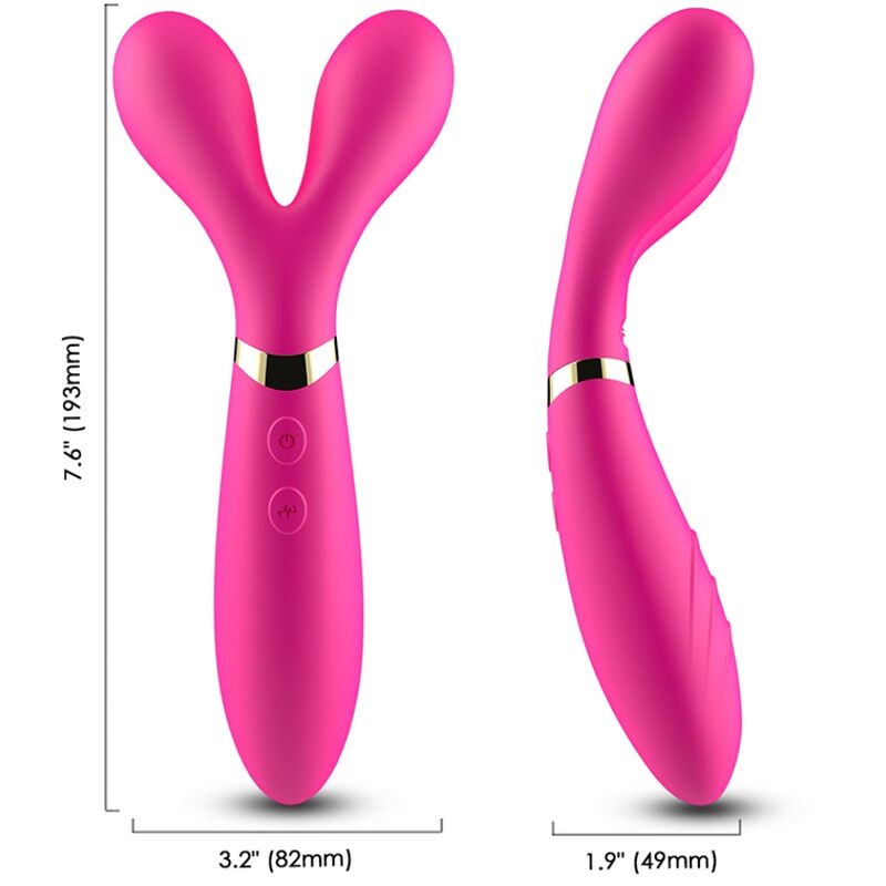 ARMONY - MASSEUR ET VIBREUR À DOUBLE TÊTE FUCHSIA