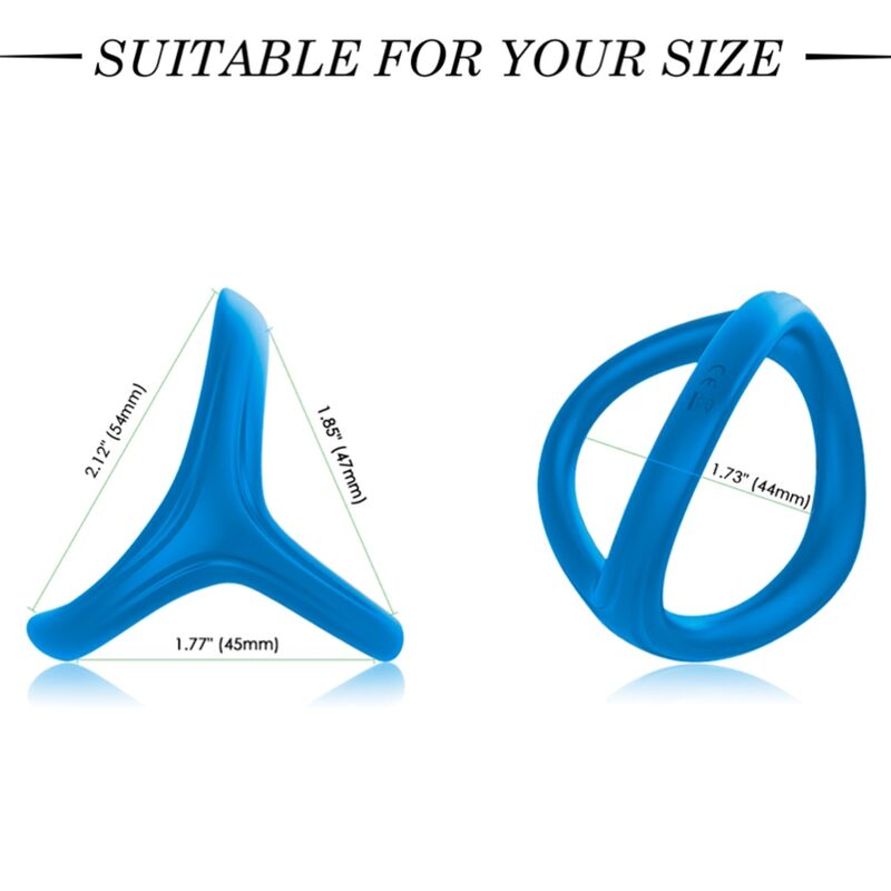 ARMONY - TRESOR DOUBLE BLUE SILICONE RING