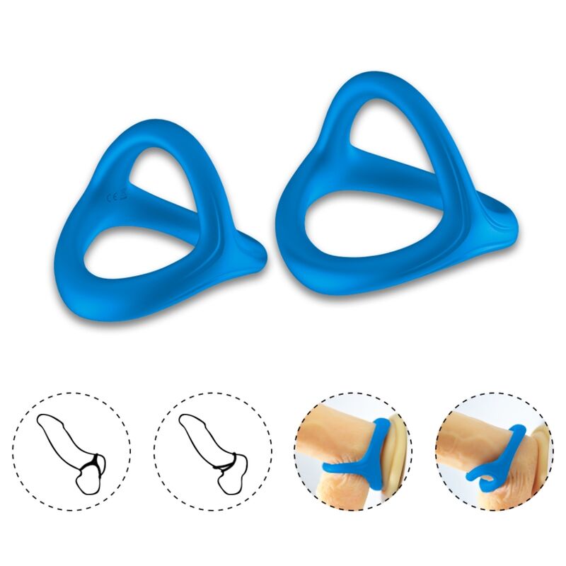 ARMONY - TRESOR DOUBLE BLUE SILICONE RING