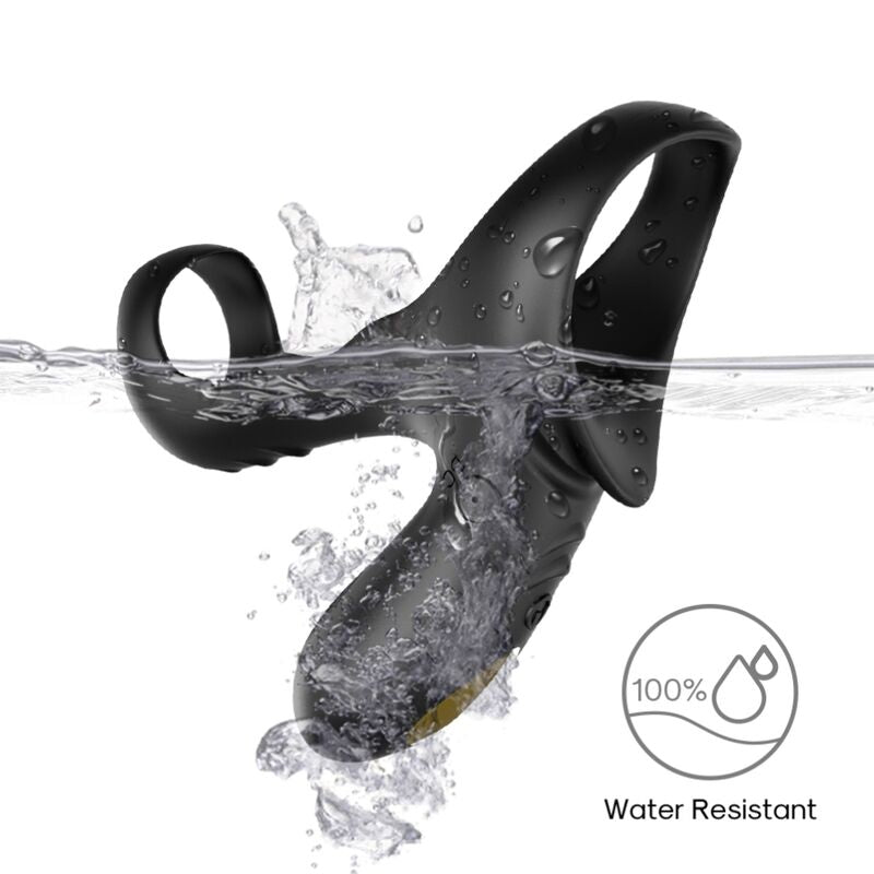 ARMONY - RANGER ANNEAU DOUBLE VIBRANT POUR COUPLE NOIR