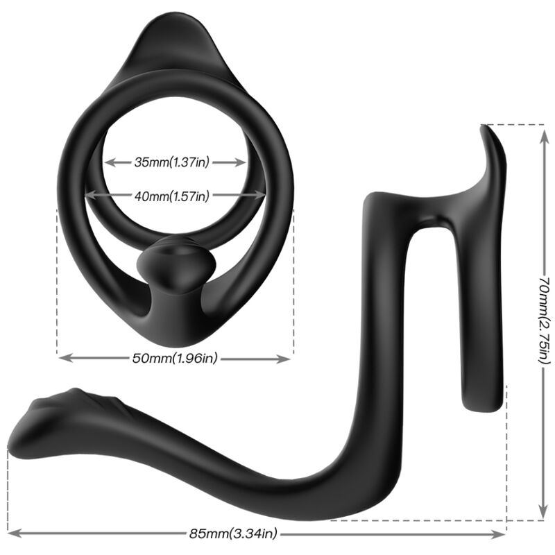 ARMONY - ANNEAU DOUBLE ANALE NOIR