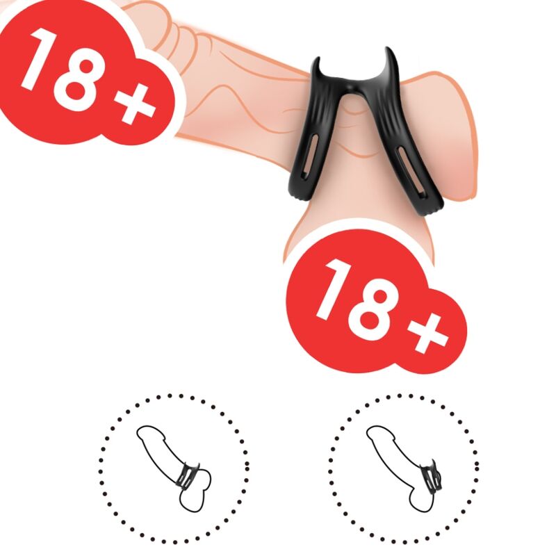 ARMONY - DUALRING ANNEAU DOUBLE ÉLASTIQUE NOIR