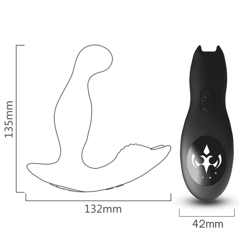 ARMONY - BAT KING VIBREUR ANAL PROSTATE ROTATIF TÉLÉCOMMANDE NOIR