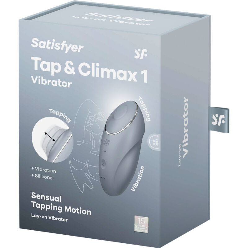 SATISFYER - TAP & CLIMAX 1 GRAY LAY-ON VIBRATOR