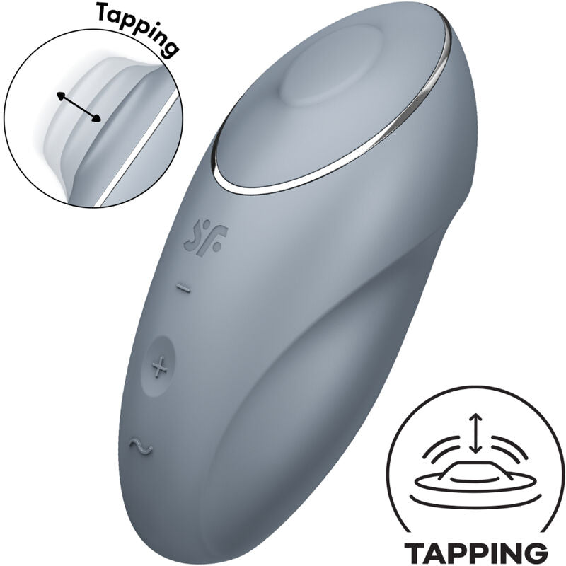 SATISFYER - TAP & CLIMAX 1 GRAY LAY-ON VIBRATOR