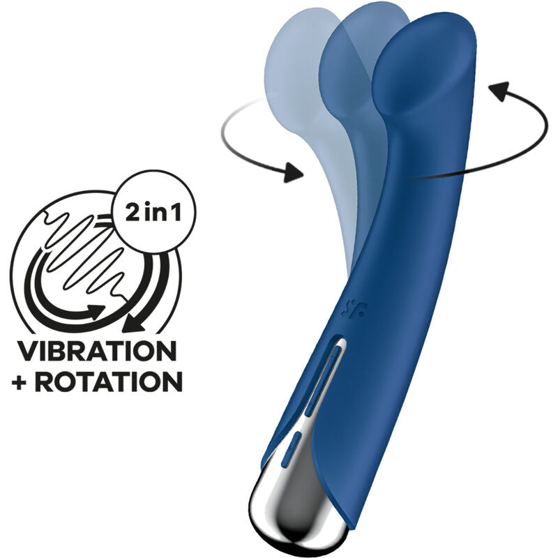SATISFYER - SPINNING G-SPORT 1 VIBREUR ROTATIF BLEU