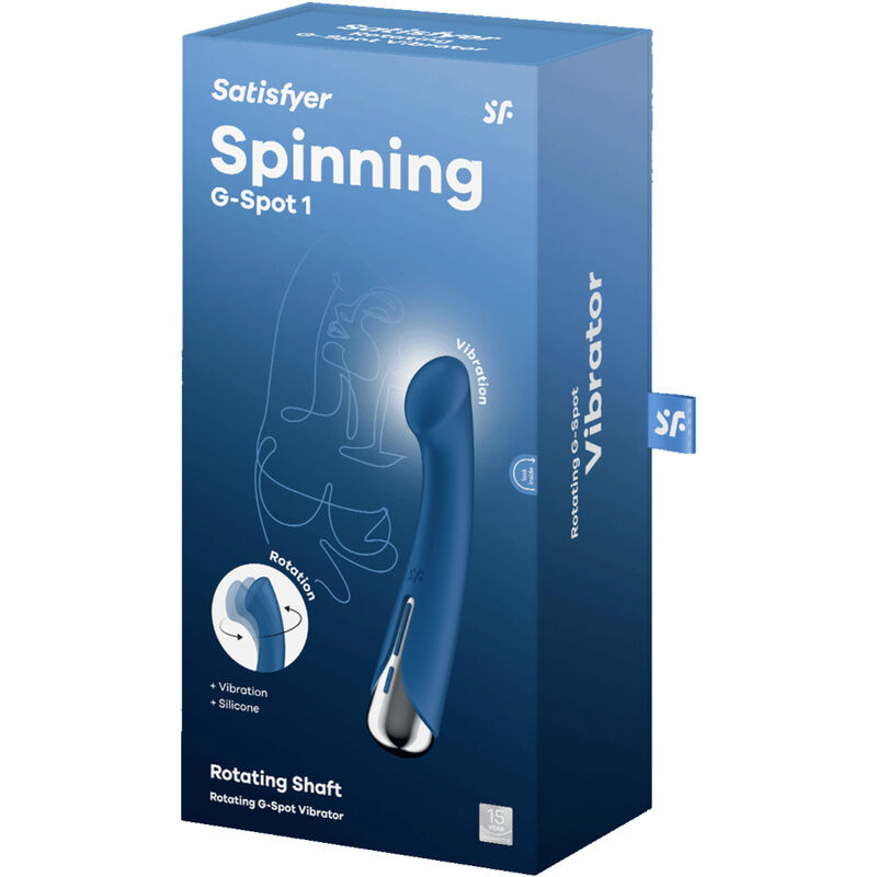 SATISFYER - SPINNING G-SPORT 1 VIBREUR ROTATIF BLEU