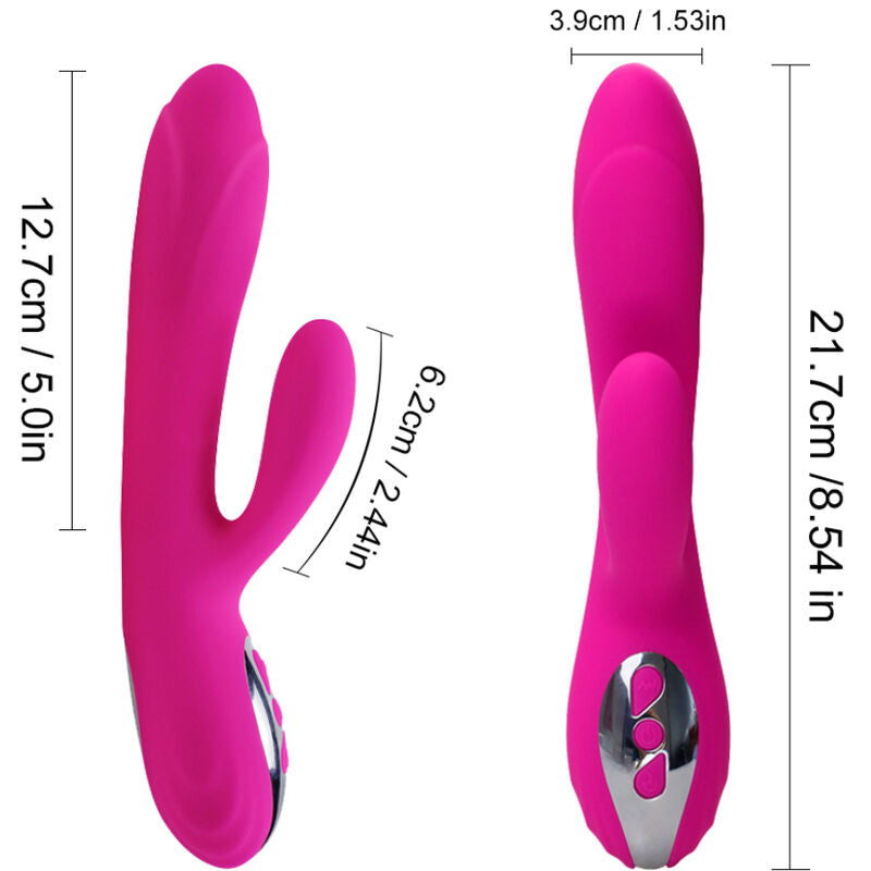 ARMONY - FLEXIBLE VIBRATOR & STIMULATOR WITH HEAT EFFECT, FUCHSIA