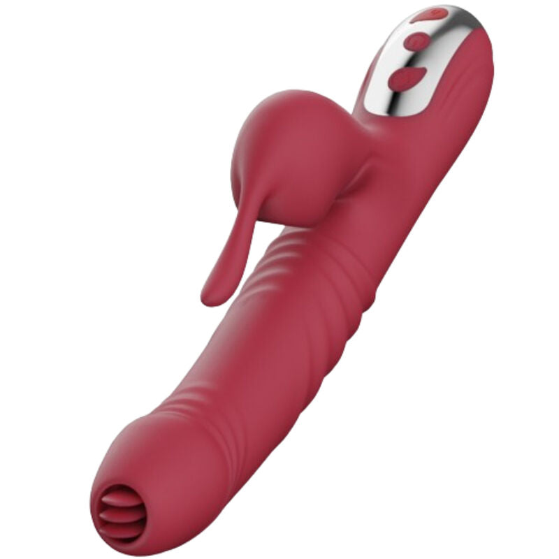 ARMONY - SUCK VIBRATOR & SUCTION DEVICE WITH STIMULATING TONGUE BURGUNDY