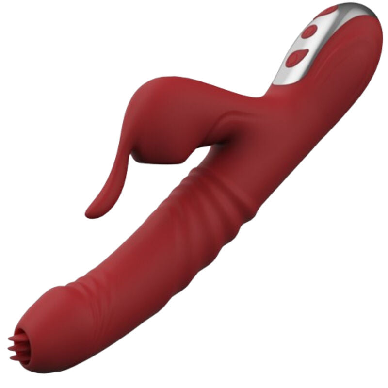 ARMONY - SUCK VIBRATOR & SUCTION DEVICE WITH STIMULATING TONGUE BURGUNDY