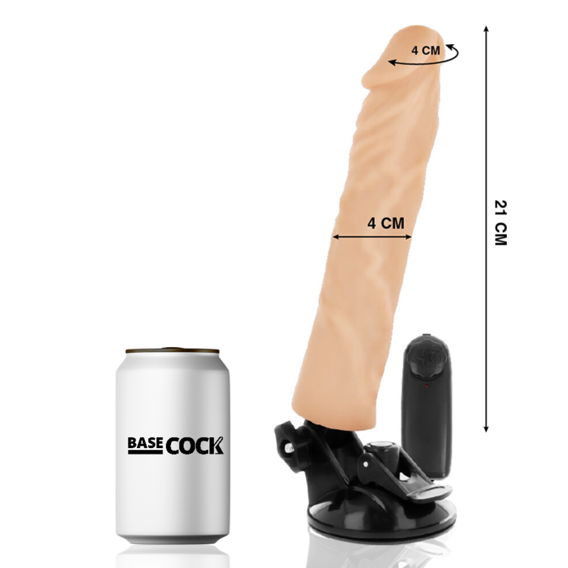 BASECOCK - VIBREUR RÉALISTE TÉLÉCOMMANDÉ NATUREL 21 CM -OU- 4 CM