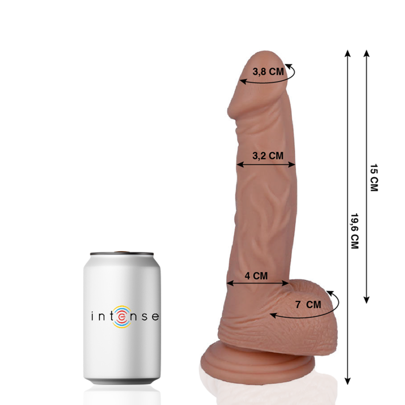 MR INTENSE - 16 PENE REALÍSTICO 19.6 CM -O- 3.2 CM