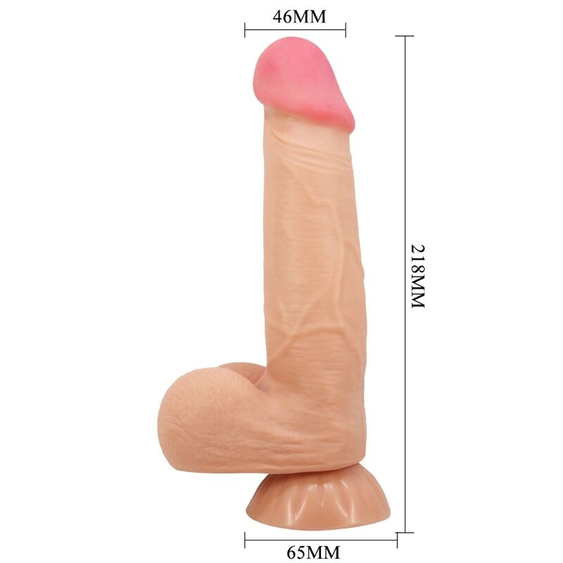 PRETTY LOVE - SUCETTE SÉRIE PEAU GLISSANTE DILDO RÉALISTE AVEC VENTOUSE PEAU GLISSANTE TÉLÉCOMMANDE NATUREL 21.8 CM