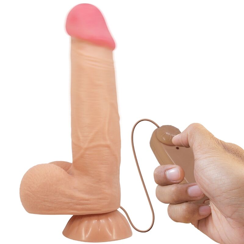 PRETTY LOVE - SUCETTE SÉRIE PEAU GLISSANTE DILDO RÉALISTE AVEC VENTOUSE PEAU GLISSANTE TÉLÉCOMMANDE NATUREL 21.8 CM