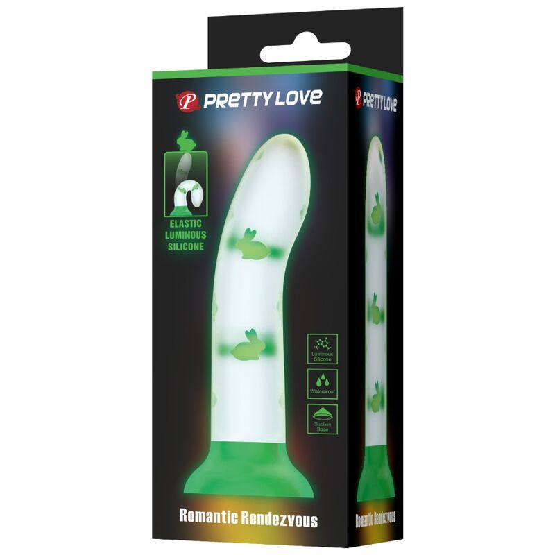 PRETTY LOVE - GODEMICHET MAGICAL NIGHTFALL NON VIBRANT LUMINESCENT VERT