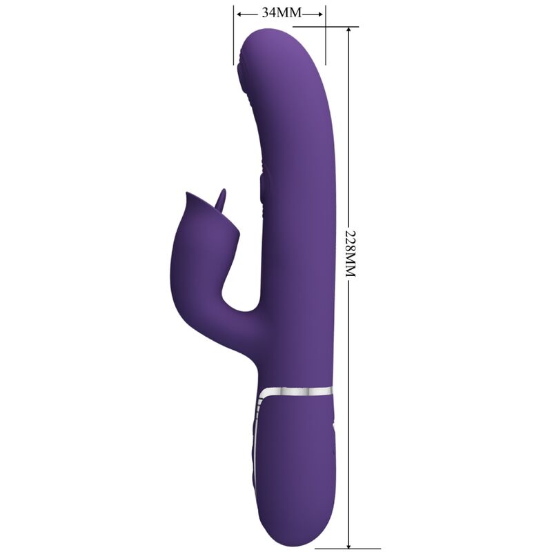 PRETTY LOVE - VIBRATEUR LAPIN AVEC LÈCHAGE VIOLET