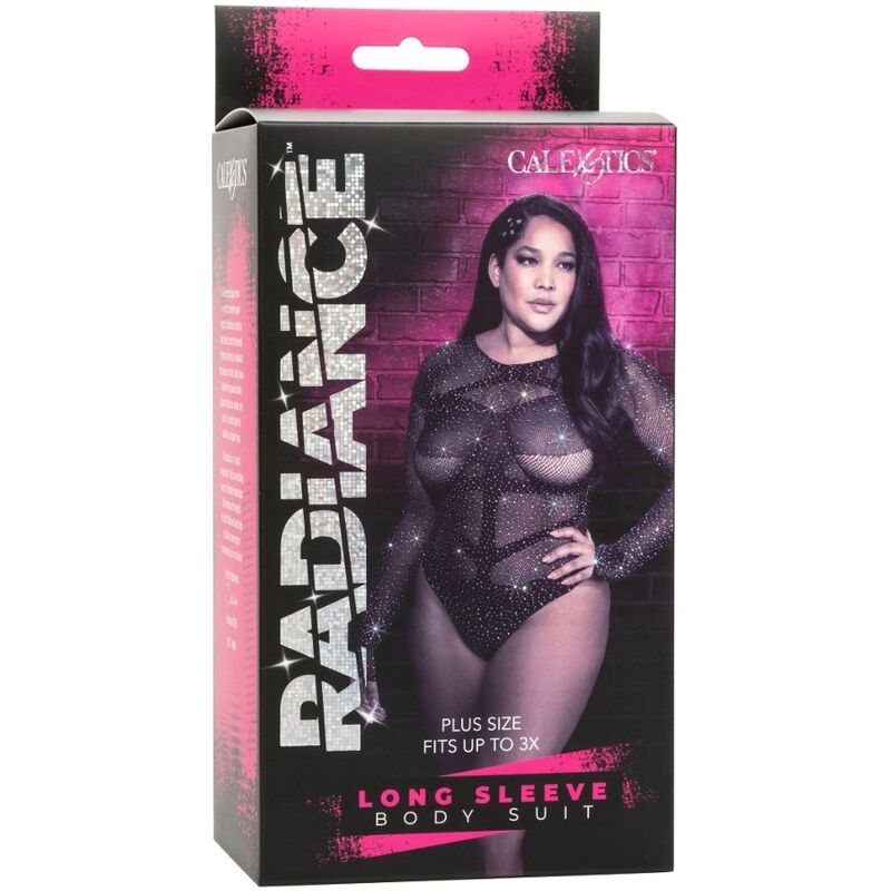 CALEXOTICS - BODY MANCHES LONGUES EN STRASS RADIANCE GRANDE TAILLE