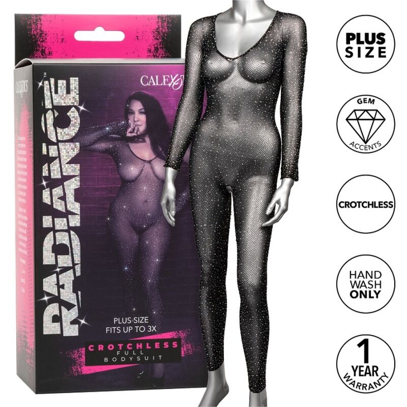 CALEXOTICS - BODY ENTIER STRASS SANS ENTREJAMBE GRANDE TAILLE RADIANCE