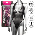 CALEXOTICS - RADIANCE DEEP V-NECK BODYSUIT WITH RHINESTONES PLUS SIZE