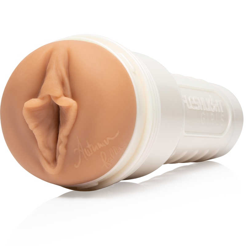 FLESHLIGHT - VAGIN TEXTURÉ AUTUMN FALLS CREAM + ÉTUI UNIVERSEL + LUBRIFIANT QUALITÉ AQUA 50 ML