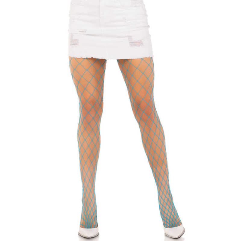 LEG AVENUE - BLUE DIAMOND FISHNET PANTYHOSE