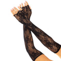 LEG AVENUE - MITAINES ROUGE FLEURI NOIR