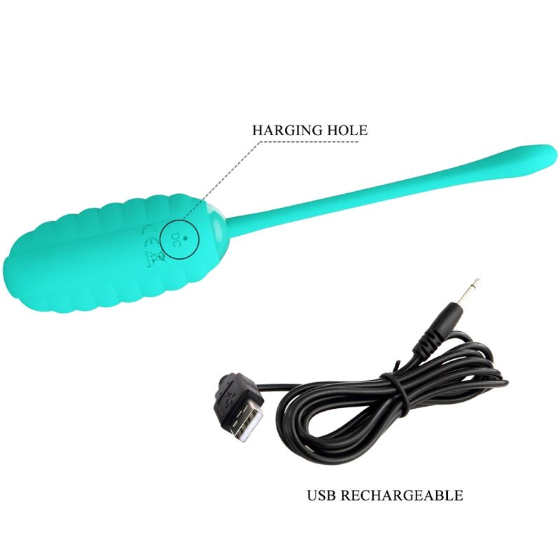 PRETTY LOVE - KIRK VIBRO-OEUF RECHARGEABLE VERT MENTHE