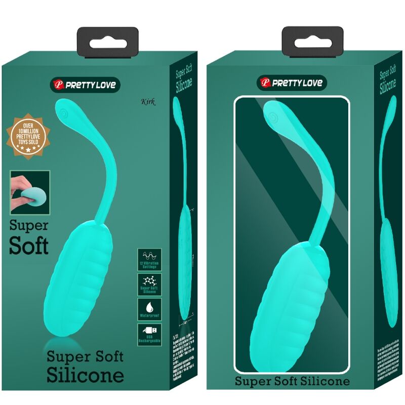 PRETTY LOVE - KIRK VIBRO-OEUF RECHARGEABLE VERT MENTHE