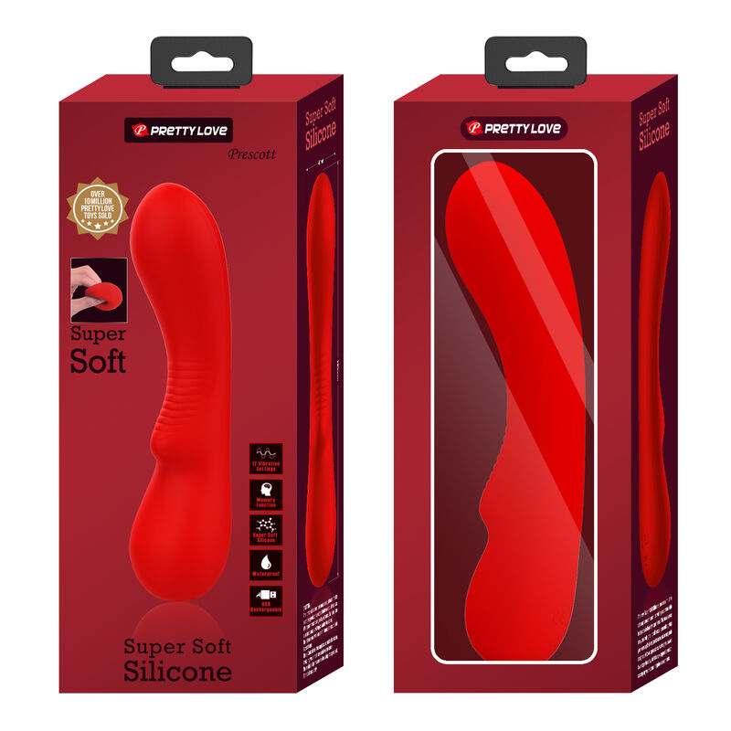 PRETTY LOVE - PRESCOTT VIBRATEUR RECHARGEABLE ROUGE
