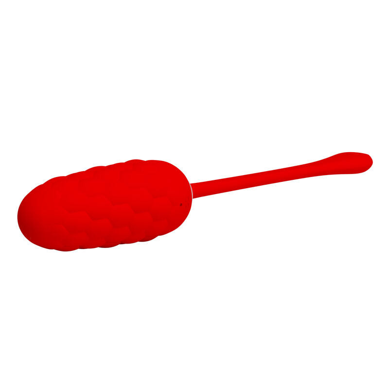 PRETTY LOVE - RECHARGEABLE MARINE TEXTURED VIBRATING EGG RED