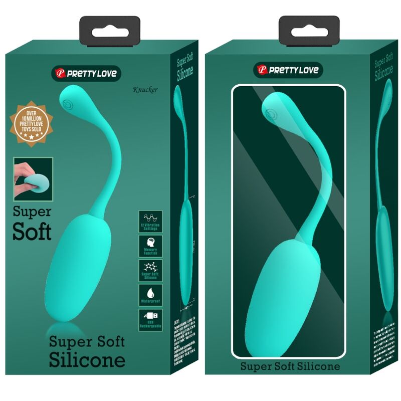 PRETTY LOVE - ŒUF VIBRANT RECHARGEABLE KNUCKER VERT D'EAU