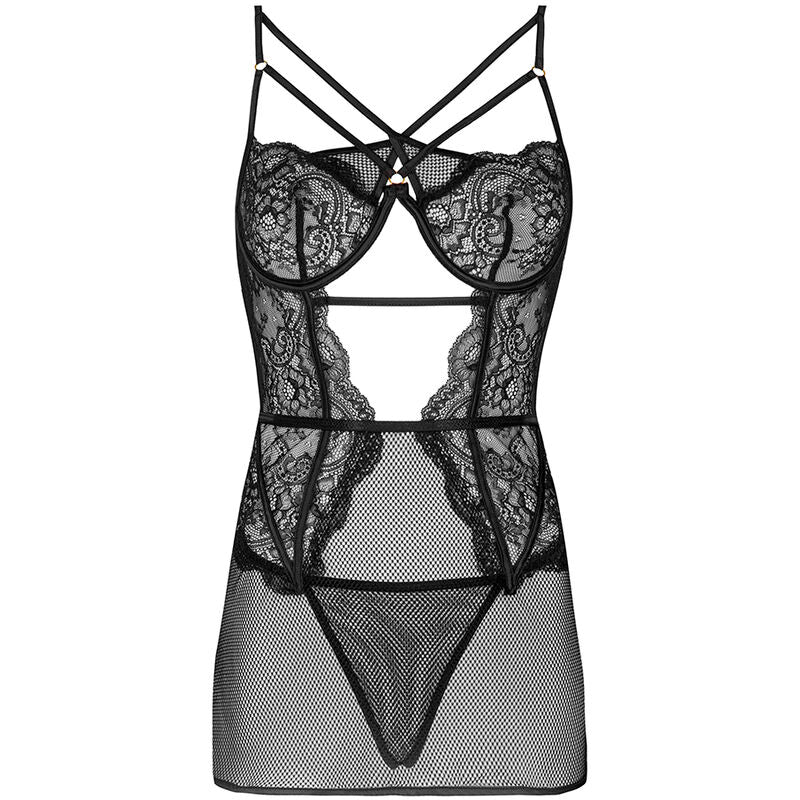 LIVCO CORSETTI FASHION - BARIRIN LC 90633 JUPE + CULOTTE NOIR L/XL