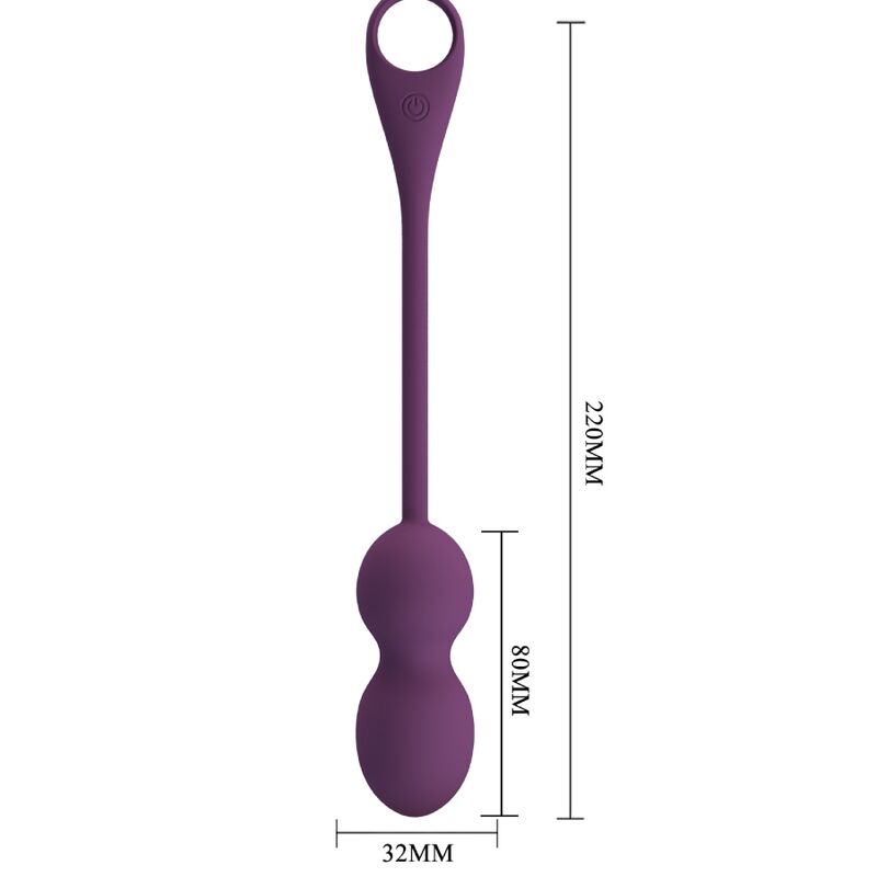 PRETTY LOVE - ELVIRA BOULES DE GINNASTIQUE VAGINALE CONTRÔLE À DISTANCE APPLICATION VIOLET