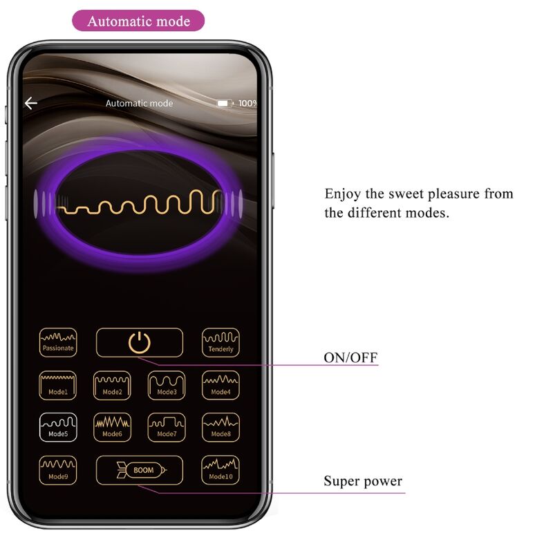 PRETTY LOVE - ELVIRA BOULES DE GINNASTIQUE VAGINALE CONTRÔLE À DISTANCE APPLICATION VIOLET