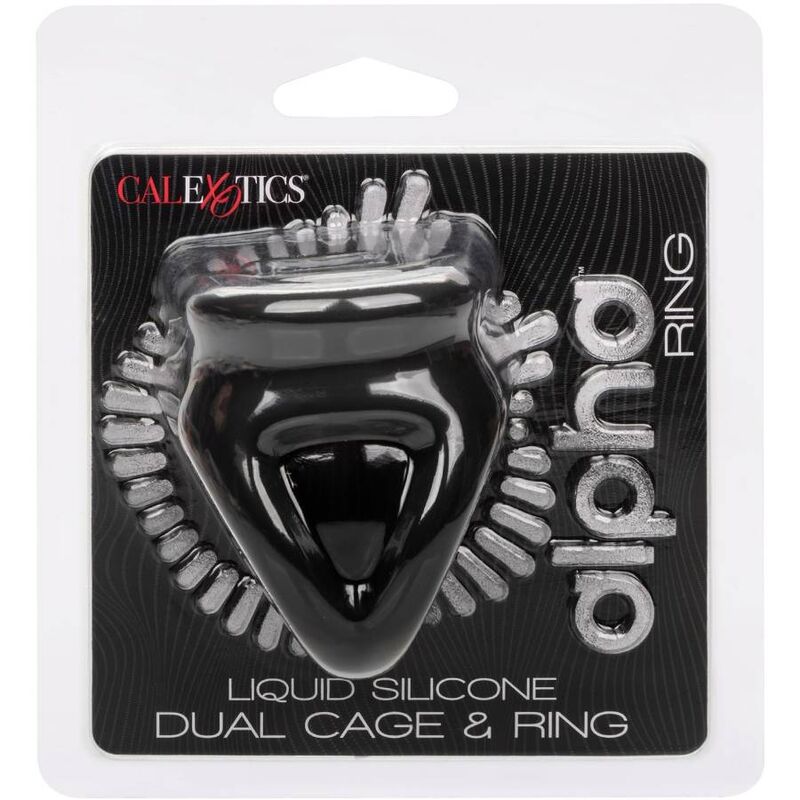 CALEXOTICS - ALPHA DOUBLE BLACK CAGE RING