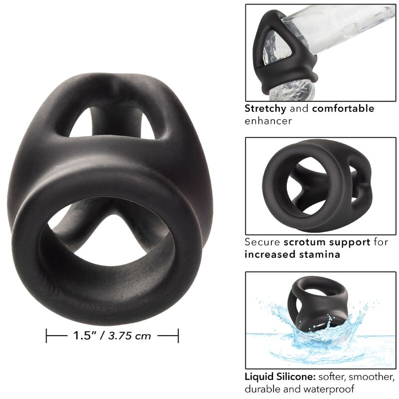 CALEXOTICS - ALPHA DOUBLE BLACK CAGE RING